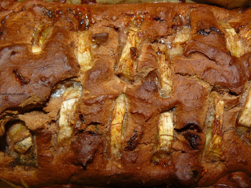 chlebek bananowy upieczony